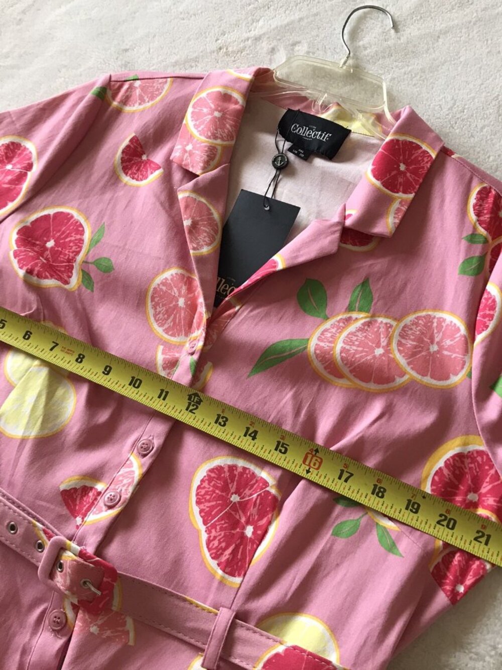 Collectif Caterina Grapefruit Swing Dress Size 3XL - Picture 5 of 9